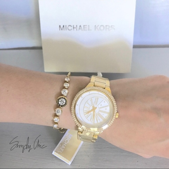 New authentic MK gold tone drawstring bracelet - Picture 5 of 6